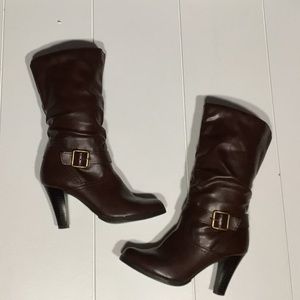 Heeled Buckle Boots